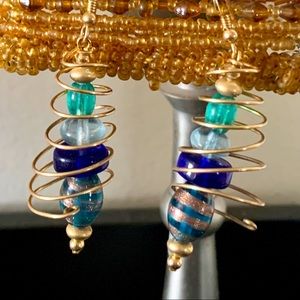 Vintage 1980’s glass earrings